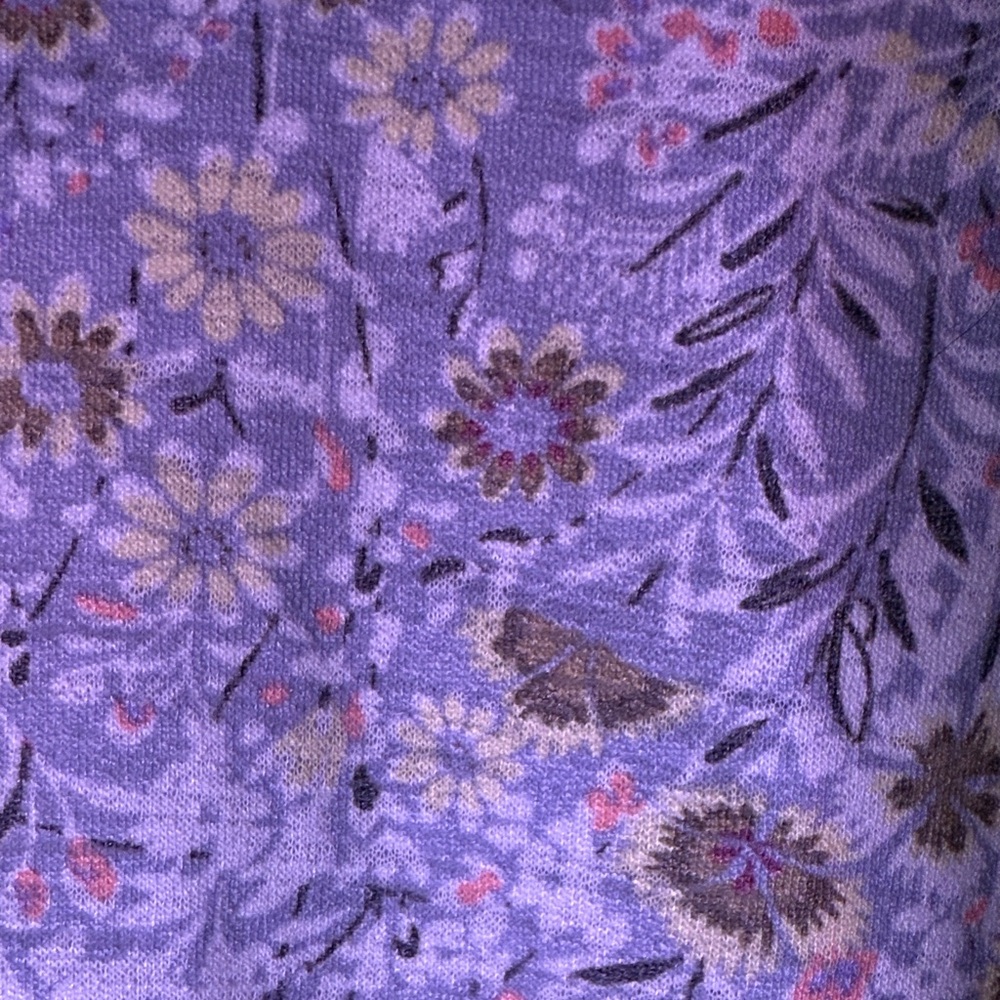LC Lauren Conrad Floral Short Sleeve Top - Lavender and Pink - Picture 3 of 5
